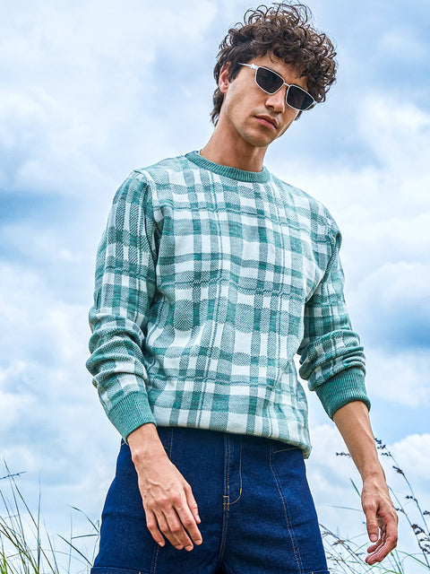 Chaos Men's Tartan Plaid Pullover Sweater