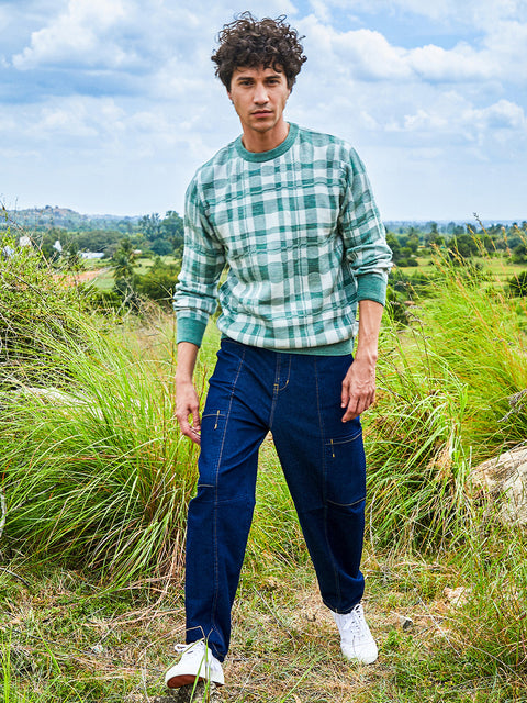 Chaos Men's Tartan Plaid Pullover Sweater