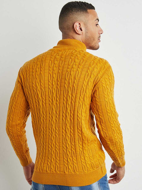 Behookd Relaxed Cable-Knit Pullover Sweater