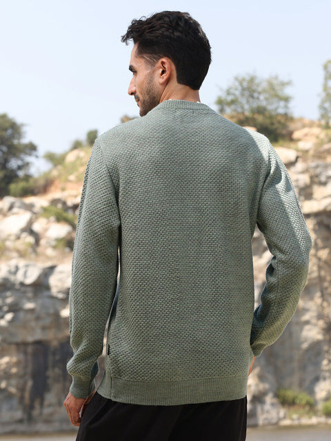 Just Be Textured Knit Pullover Sweater