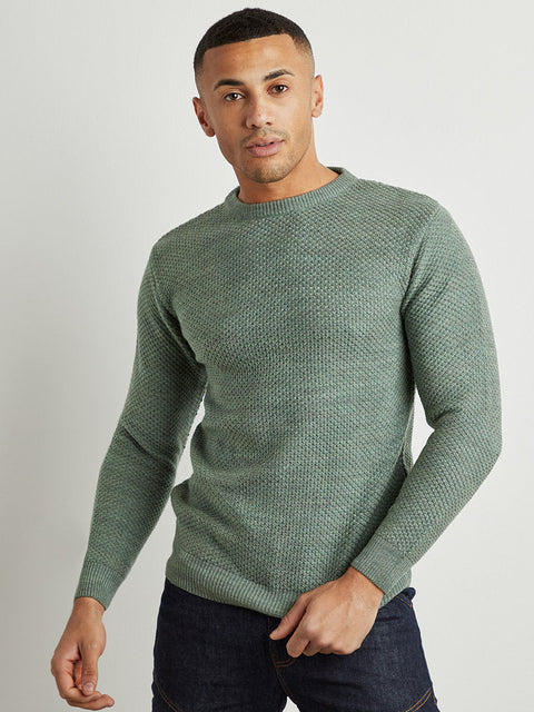 Just Be Textured Knit Pullover Sweater