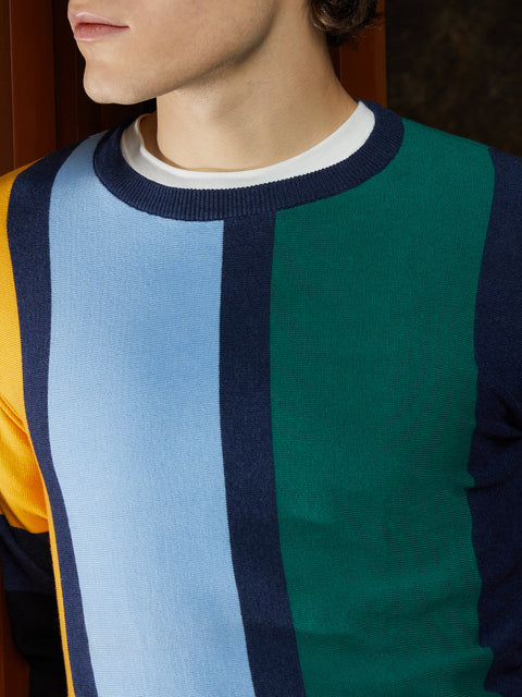 Hookd Contrast Panel Pullover Sweater