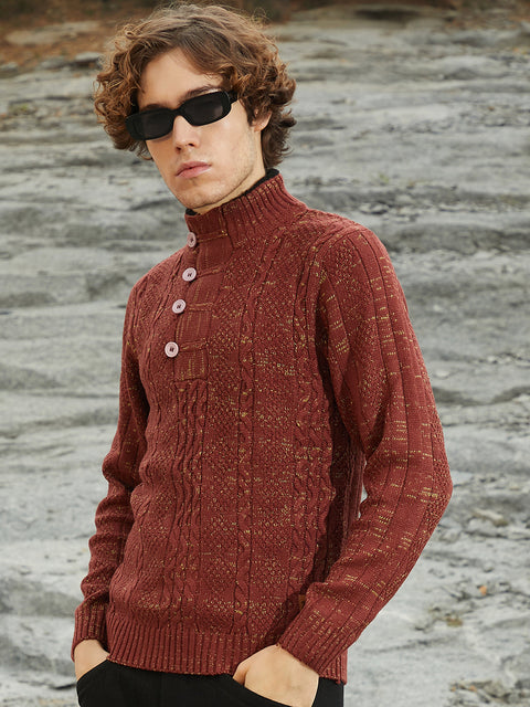 Runway Gods Heathered Cable-Knit Sweater