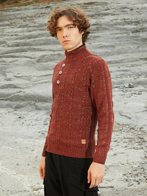 Runway Gods Heathered Cable-Knit Sweater