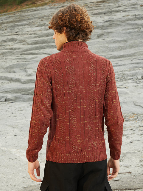 Runway Gods Heathered Cable-Knit Sweater