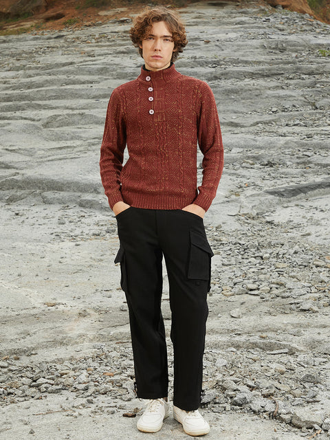 Runway Gods Heathered Cable-Knit Sweater