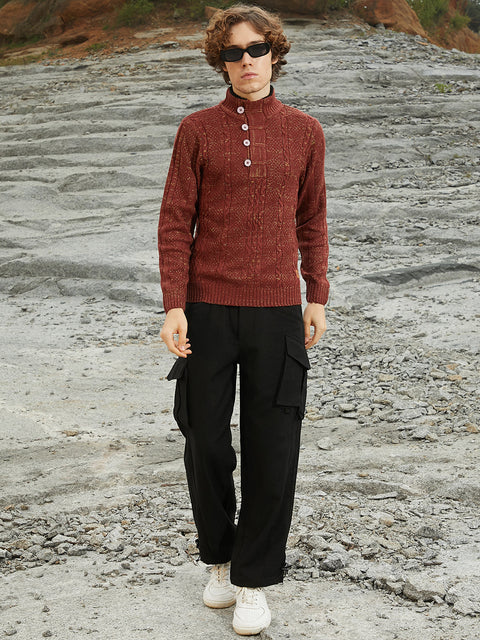 Runway Gods Heathered Cable-Knit Sweater
