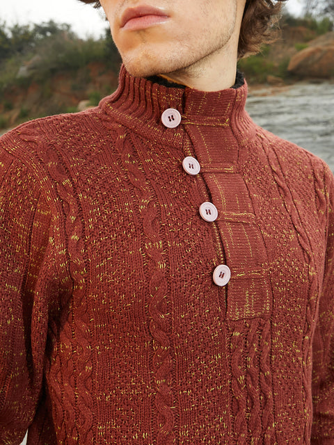 Runway Gods Heathered Cable-Knit Sweater