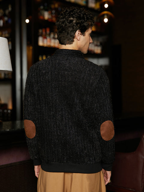 Game Face Self-Design Striped Knitted Jacket