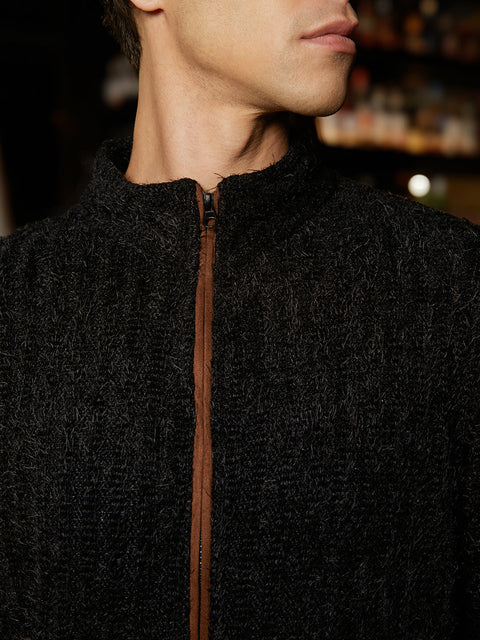 Game Face Self-Design Striped Knitted Jacket