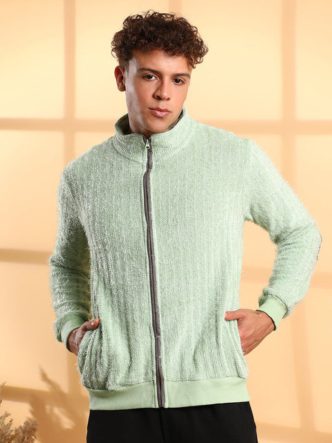 CAHOOT Self-Design Striped Knitted Jacket