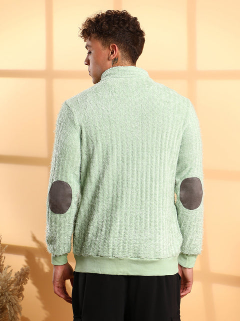 CAHOOT Self-Design Striped Knitted Jacket