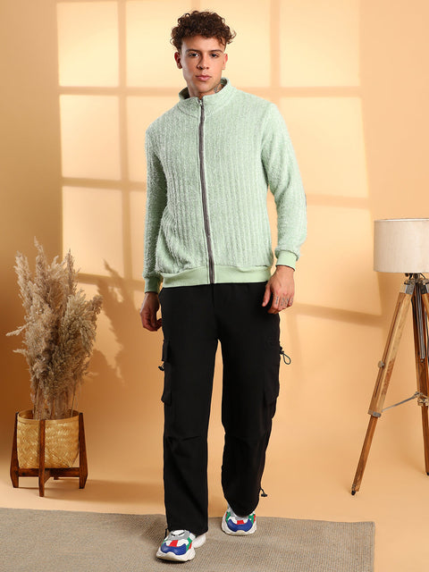CAHOOT Self-Design Striped Knitted Jacket