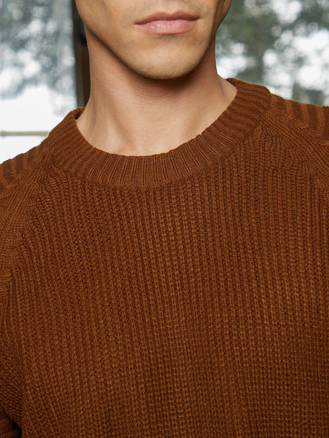 Chaos Self-Raglan Knit Pullover Sweater