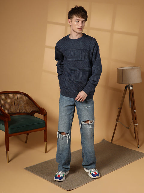 Runway Gods Textured-Knit Pullover Sweater