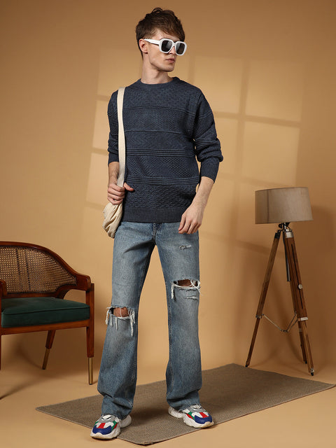 Runway Gods Textured-Knit Pullover Sweater