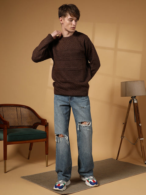 Hookd Textured-Knit Pullover Sweater