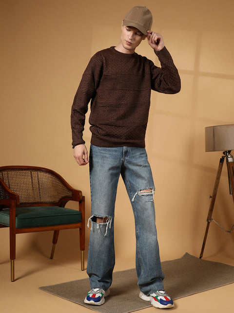 Hookd Textured-Knit Pullover Sweater