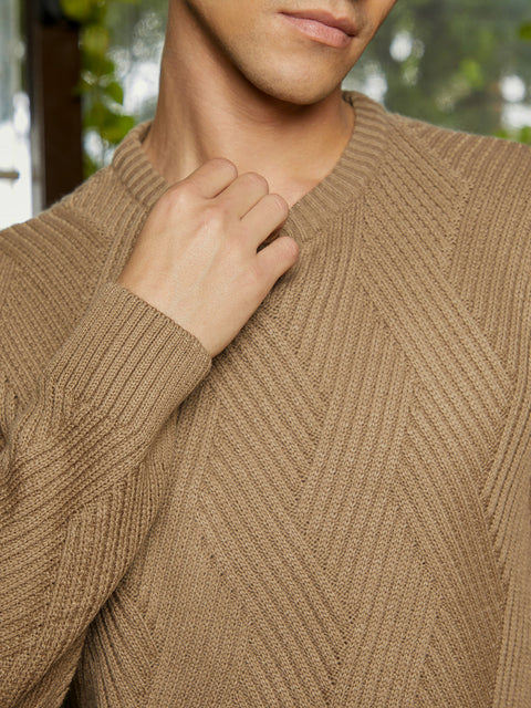 Hookd Basket-Knit Pullover Sweater