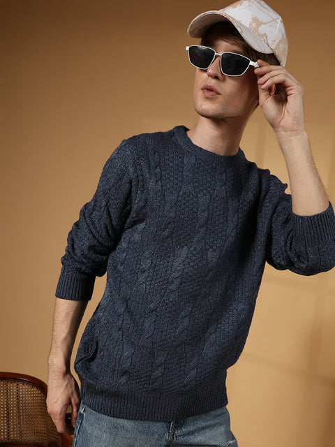 Hookd Twist-Knit Pullover Sweater