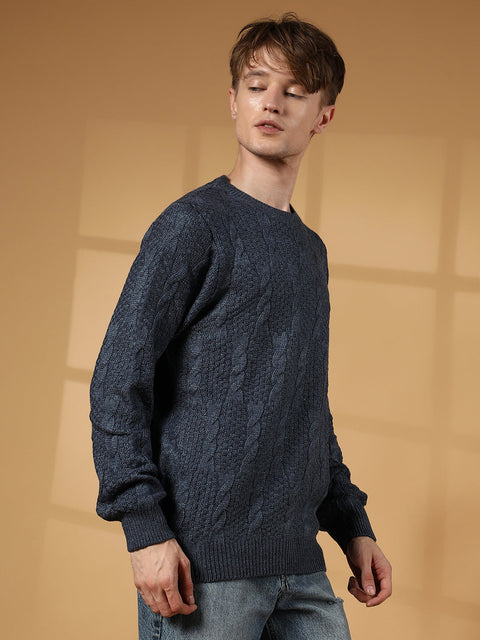 Hookd Twist-Knit Pullover Sweater