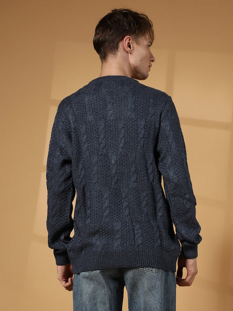 Hookd Twist-Knit Pullover Sweater