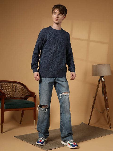 Hookd Twist-Knit Pullover Sweater