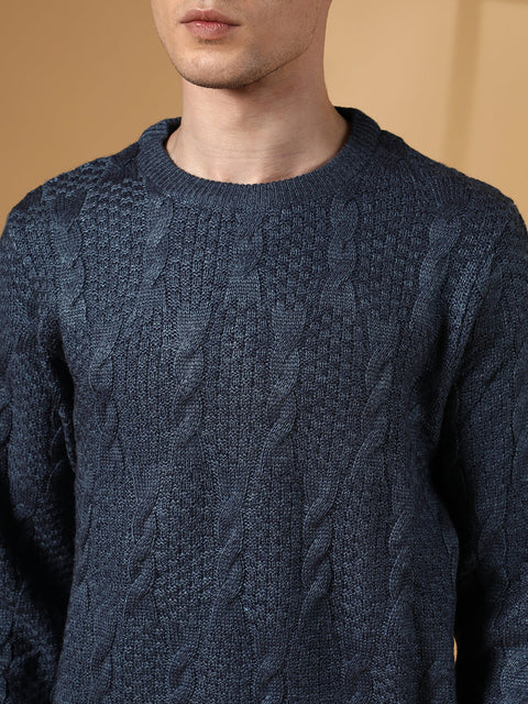 Hookd Twist-Knit Pullover Sweater