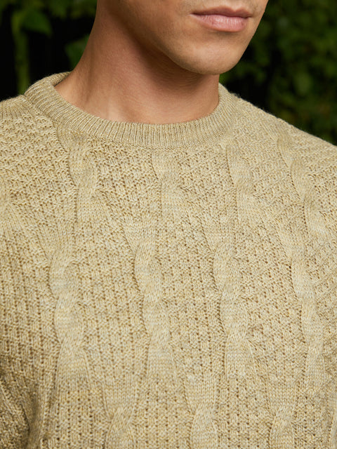 Chaos Twist-Knit Pullover Sweater