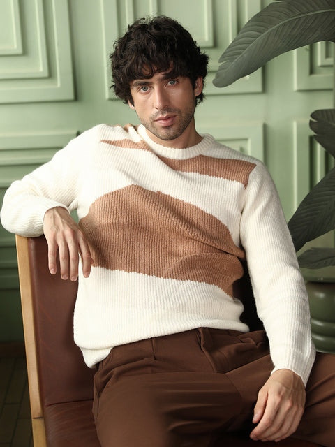 Chaos Blob-Jacquard Pullover Sweater