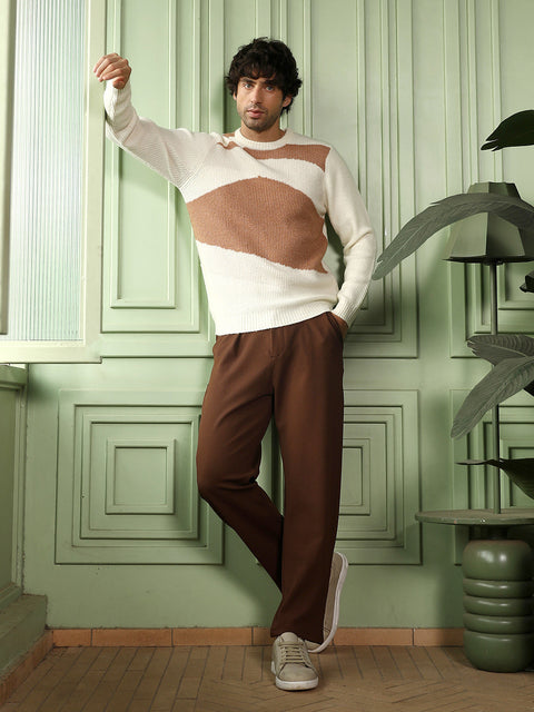 Chaos Blob-Jacquard Pullover Sweater