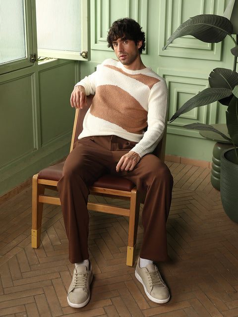 Chaos Blob-Jacquard Pullover Sweater