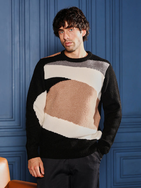 Take 2 Abstract-Jacquard Pullover Sweater