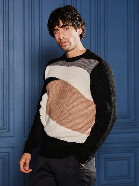 Take 2 Abstract-Jacquard Pullover Sweater