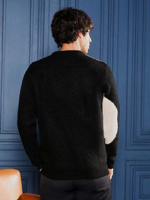 Take 2 Abstract-Jacquard Pullover Sweater