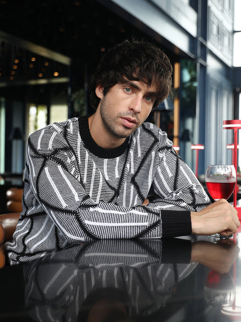 Take 2 Tenoch-Jacquard Pullover Sweater