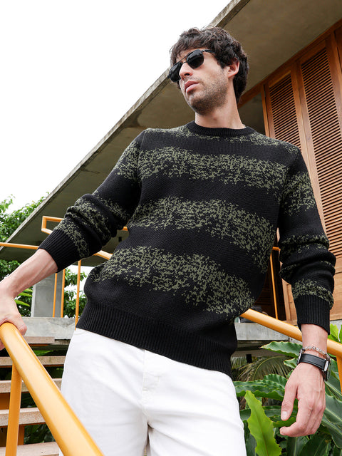 Hookd Ditsy-Panel Pullover Sweater
