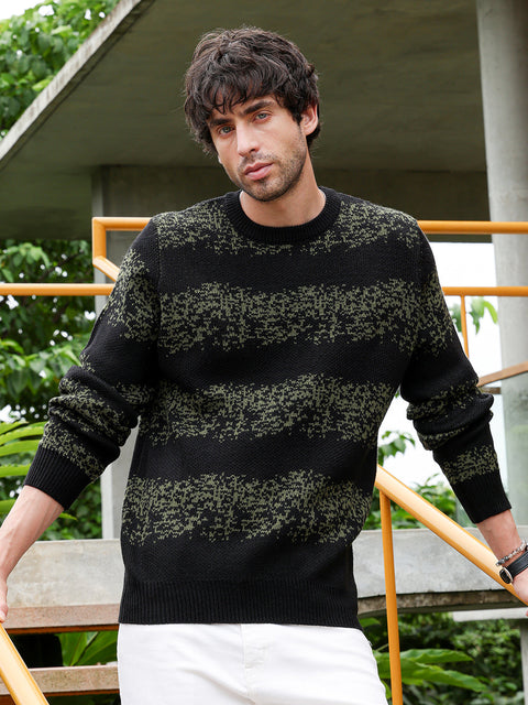 Hookd Ditsy-Panel Pullover Sweater