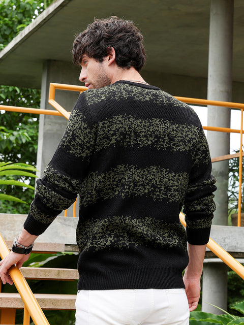 Hookd Ditsy-Panel Pullover Sweater