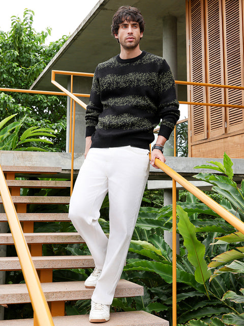 Hookd Ditsy-Panel Pullover Sweater
