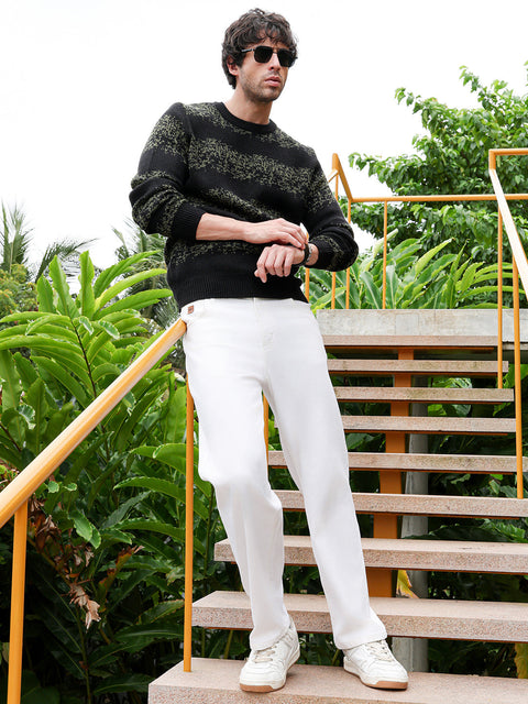 Hookd Ditsy-Panel Pullover Sweater
