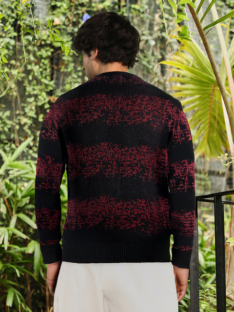 Runway Gods Ditsy-Panel Pullover Sweater