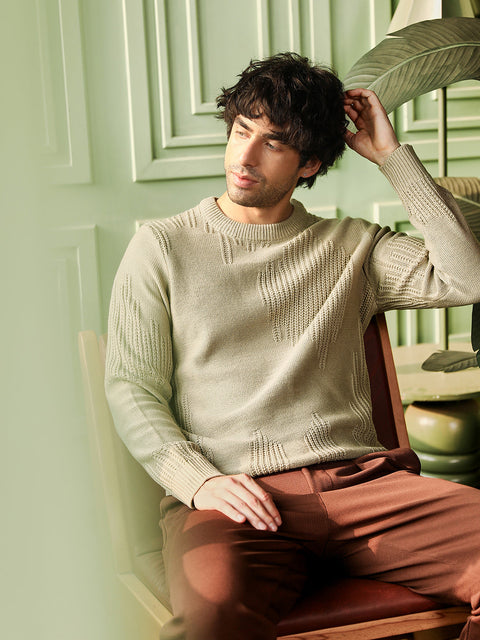Take 2 Drip-Jacquard Pullover Sweater