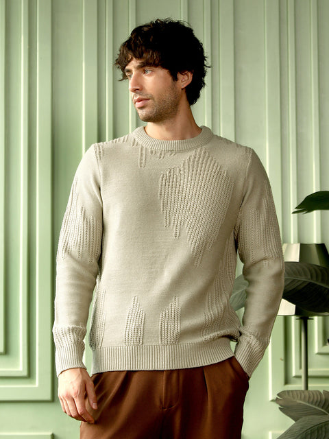 Take 2 Drip-Jacquard Pullover Sweater