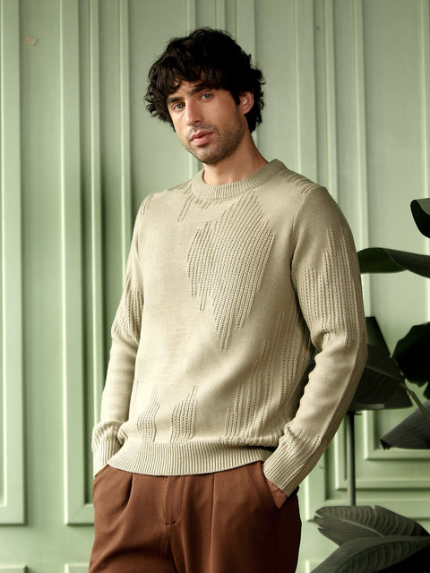 Take 2 Drip-Jacquard Pullover Sweater