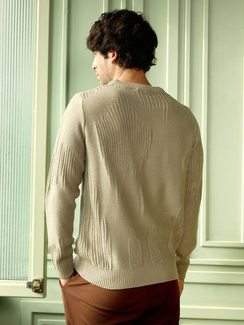 Take 2 Drip-Jacquard Pullover Sweater