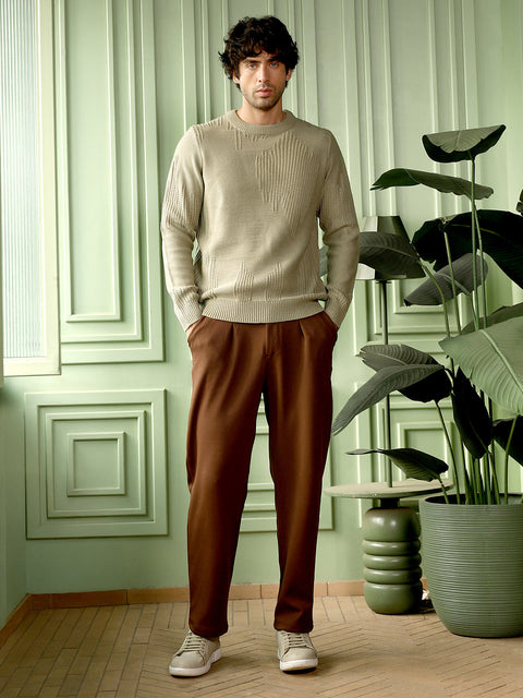 Take 2 Drip-Jacquard Pullover Sweater