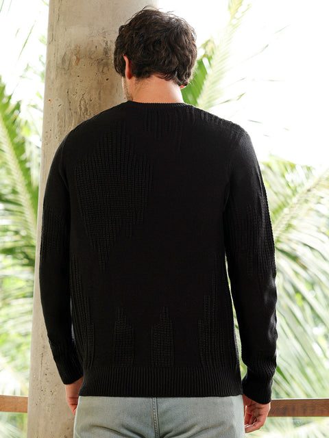 Runway Gods Drip-Jacquard Pullover Sweater