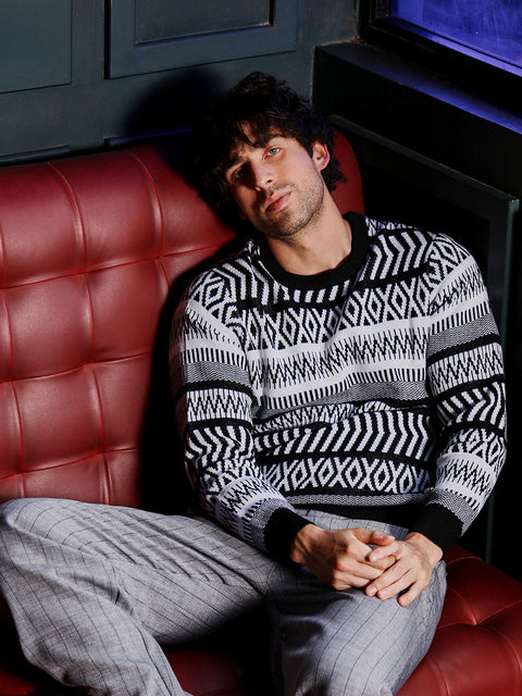Take 2 Scandi-Jacquard Pullover Sweater