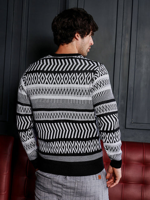 Take 2 Scandi-Jacquard Pullover Sweater